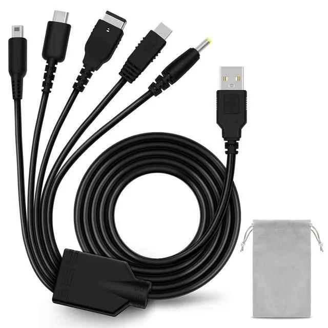 Alt view image 2 of 7 - 66W USB Charging Hub 5 in 1 USB Charger Cable for Nintendo 3DS, DS Charger, Compatible Nintendo DS Lite, New 3DS (XL/LL), New 3DS, 2DS, DSi XL, NDS, Wii U Gamepad, GBA SP, PSP