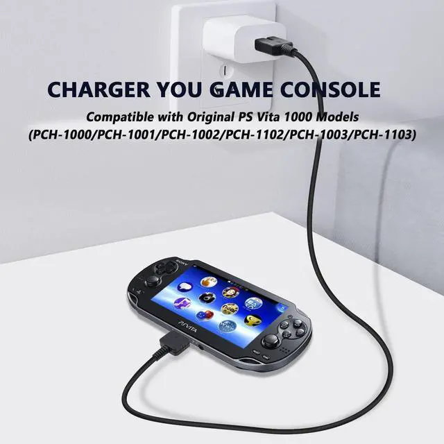 Alt view image 6 of 7 - PSP Charger Cable for Sony PSP 1000 2000 3000, PS Vita Charger Cable for PlayStation Vita 1000 USB Data Cable & Charging Cord 3FT