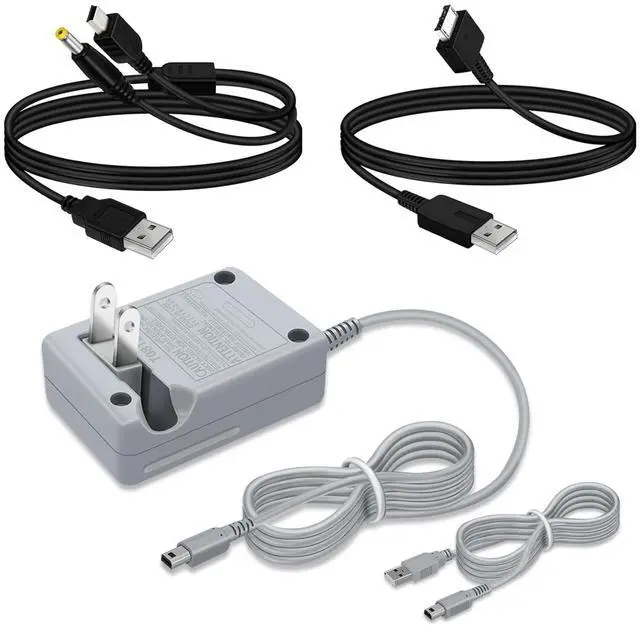 Main image of 3DS Charger with PSP Charger Cable for Sony PSP 1000 2000 3000 Nintendo 3DS PlayStation Vita 1000 USB Data Cable & Charging Cord 3FT