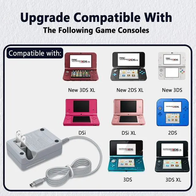 Alt view image 2 of 7 - 3DS Charger with PSP Charger Cable for Sony PSP 1000 2000 3000 Nintendo 3DS PlayStation Vita 1000 USB Data Cable & Charging Cord 3FT