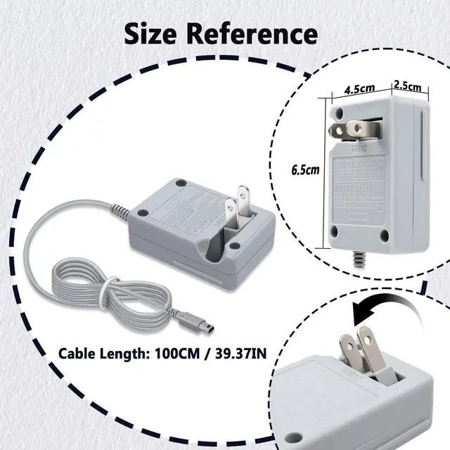 Alt view image 6 of 7 - 3DS Charger with PSP Charger Cable for Sony PSP 1000 2000 3000 Nintendo 3DS PlayStation Vita 1000 USB Data Cable & Charging Cord 3FT
