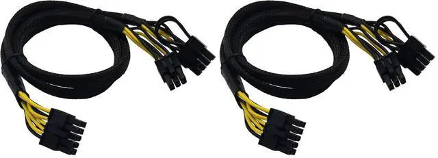 Main image of GPU Power Cable for Dell Precision 5820 7820, 10 Pin to 8 Pin(6+2) 6 Pin PCIe GPU Power Adapter Sleeved 21-inch (53cm) (Pack of 2)