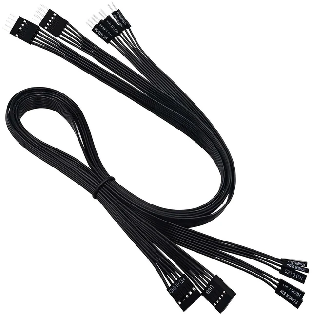 Alt view image 2 of 7 - Front Panel Connector and USB 2.0 to USB 3.2 Gen 1 Header Extension Adapter