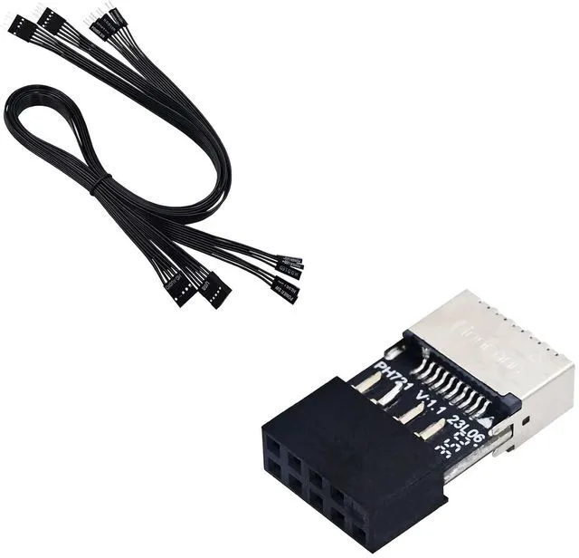 Main image of Front Panel Connector and USB 2.0 to USB 3.2 Gen 1 Header Extension Adapter