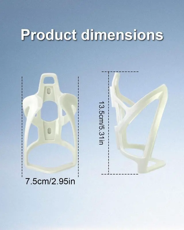 Alt view image 2 of 7 - 2Pcs Bike Water Bottle Cage, White