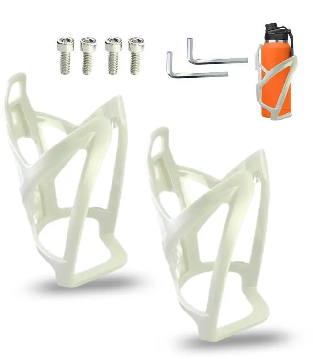 Main image of 2Pcs Bike Water Bottle Cage, White