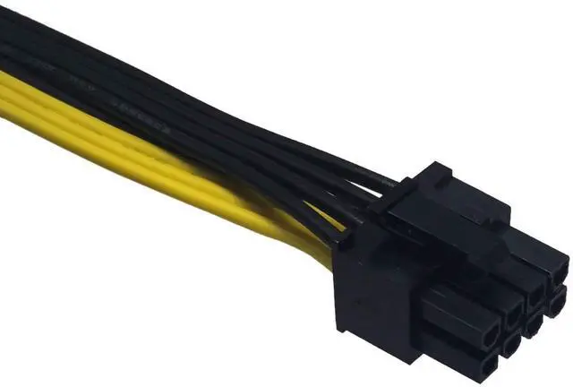 Alt view image 2 of 6 - (2-Pack) 8 Pin PCIe Cable, PCIe 8 Pin Female to 8 Pin(6+2) Male Adapter Extension for PCI Express GPU VGA 9-inch (23cm)