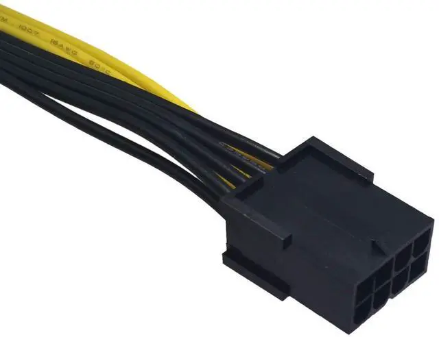 Alt view image 3 of 6 - (2-Pack) 8 Pin PCIe Cable, PCIe 8 Pin Female to 8 Pin(6+2) Male Adapter Extension for PCI Express GPU VGA 9-inch (23cm)