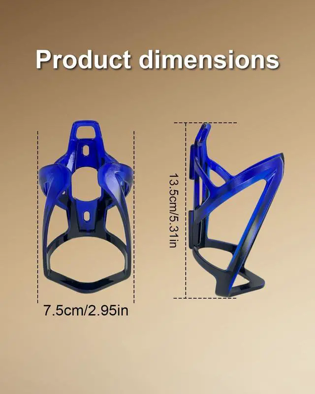 Alt view image 2 of 7 - 2Pcs Bike Water Bottle Cage, Blue-Black Gradient