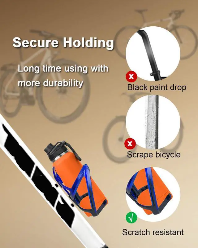 Alt view image 3 of 7 - 2Pcs Bike Water Bottle Cage, Blue-Black Gradient
