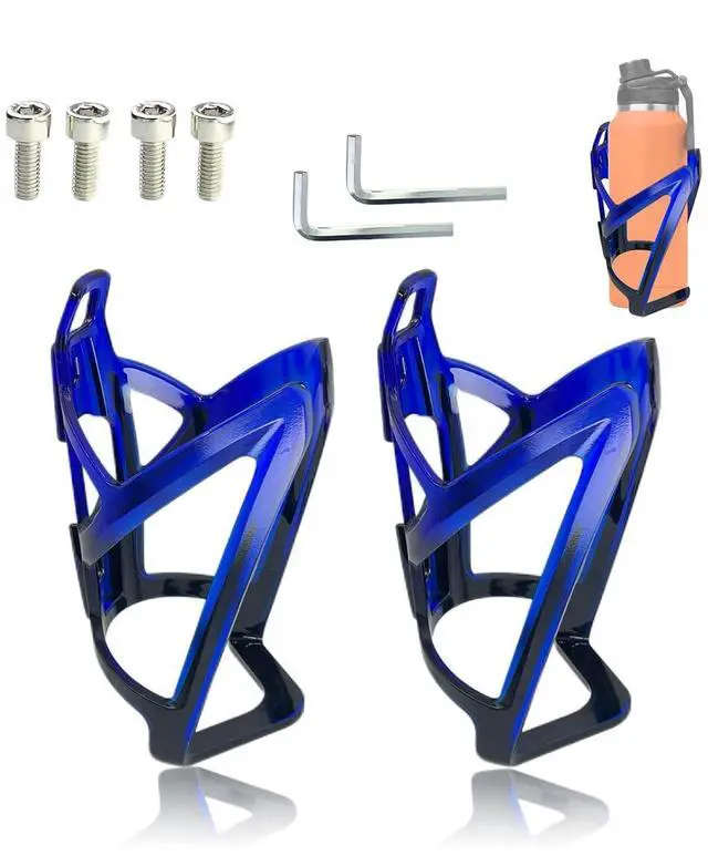 Main image of 2Pcs Bike Water Bottle Cage, Blue-Black Gradient