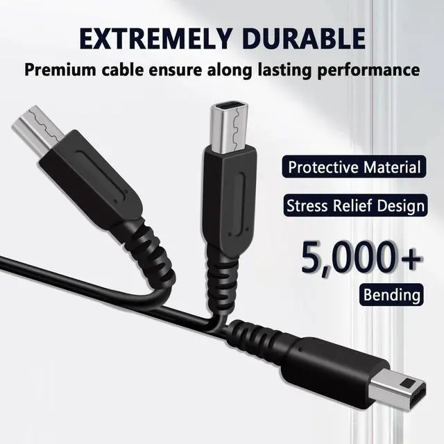 Alt view image 3 of 7 - 66W USB Charging Hub, 3DS Charger Cable for Nintendo 3DS(XL/LL) 2DS(XL/LL) DSi DS Lite DS GBA SP Wii U Gamepad Nintendo DS USB & Power Cable Sets