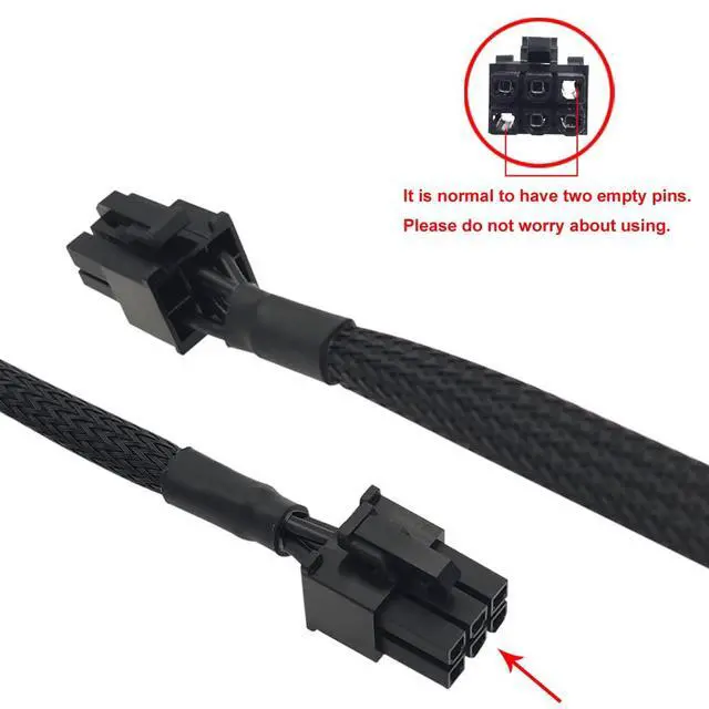 Alt view image 2 of 6 - Molex Power Cable for EVGA PSUs, 6 Pin to 3X 4 Pin Molex Hard Drive Adapter Sleeved Splitter for Some Specific Types of EVGA Power Supply 20-in(50cm)