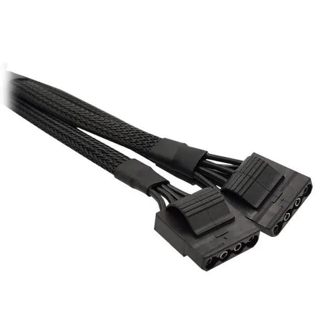 Alt view image 3 of 6 - Molex Power Cable for EVGA PSUs, 6 Pin to 3X 4 Pin Molex Hard Drive Adapter Sleeved Splitter for Some Specific Types of EVGA Power Supply 20-in(50cm)