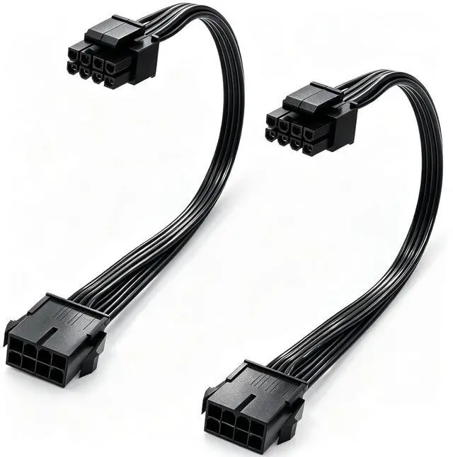 Main image of (2-Pack) CPU 8 Pin Extension Cable, Motherboard ATX CPU 8 Pin (4+4) Male to Female Adapter for Power Supply PSUs 9.5-inch(24cm)