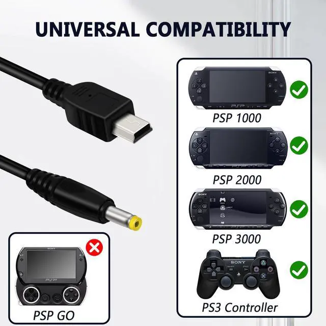 Alt view image 4 of 7 - 5 in 1 USB Charger Cable for Nintendo 3DS, DS Charger DS Lite, New 3DS (XL/LL), New 3DS, 2DS, DSi XL, NDS, Wii U Gamepad, GBA SP, PlayStation Vita 1000