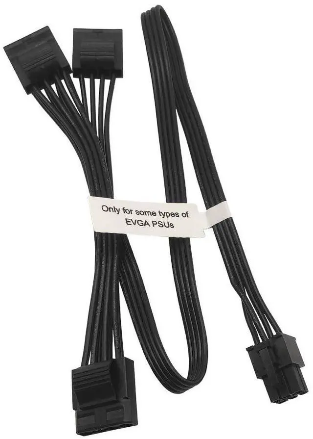 Main image of Molex Power Cable for EVGA PSUs, 6 Pin to 3X 4 Pin Molex Hard Drive Adapter Splitter for Some Specific Types of EVGA Power Supply 20-in(50cm)