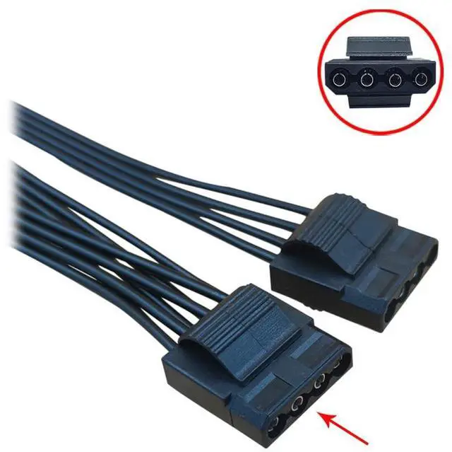 Alt view image 3 of 6 - 6 Pin to 3X 4 Pin Molex Hard Drive HDD Power Adapter Cable for Some Types of Thermaltake Modular PSUs 20-in(50cm)