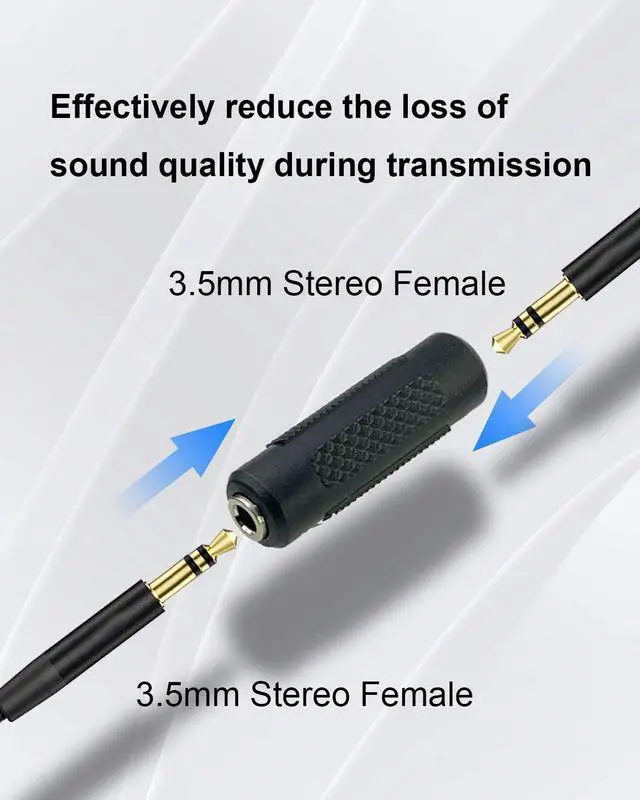 Alt view image 2 of 7 - 2-Pack 1/8" Stereo Female to 1/8" Stereo Female Couplers