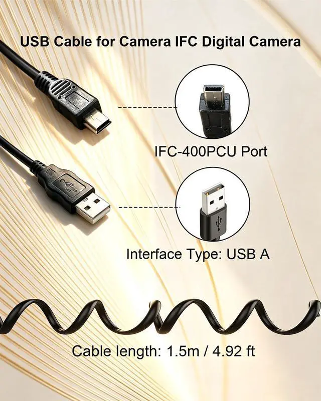 Alt view image 2 of 7 - Camera IFC-400PCU USB Data /File Transfer Cable for Canon Rebel