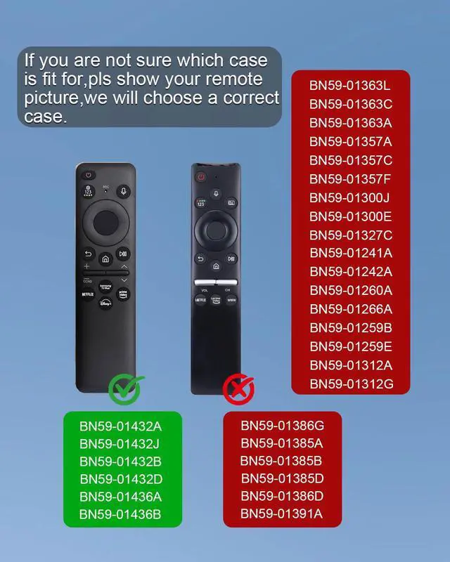 Alt view image 2 of 6 - 2-Pack Remote Cover for Samsung TV Remote BN59-01432A