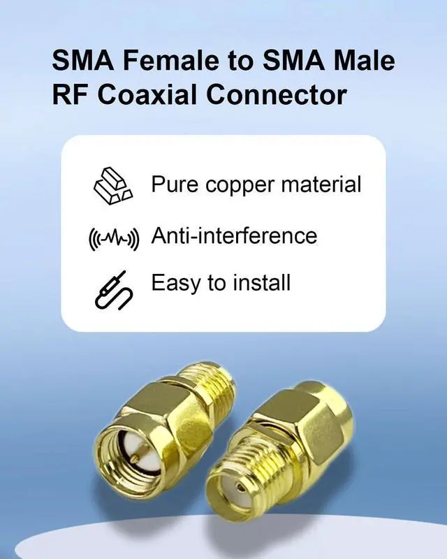 Alt view image 6 of 7 - SMA Male to SMA Female Connecto, 2PCS