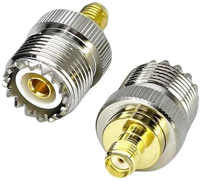 Main image of 2PCS SMA Female to UHF SO239 Female Coax Connector