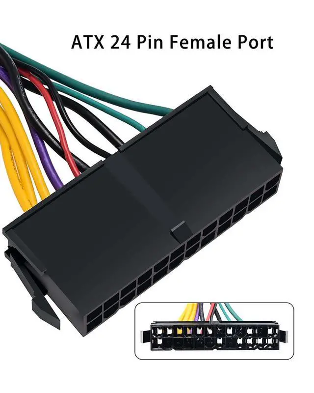 Alt view image 2 of 7 - 24 pin to 6 pin Adapter HP ATX Power Cable Compatible with Z200 Z210 Z220 Z230 Z240 SFF MT TWR Series 4000 6005 8300, ProDesk 600 G1, EliteDesk 800 G1 13.3-inch (34cm)