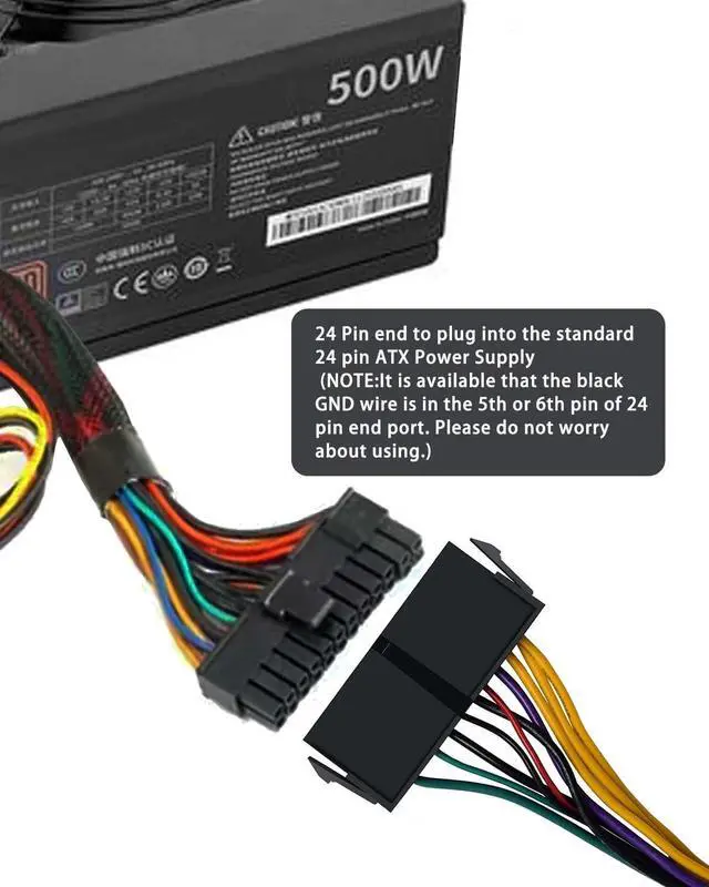 Alt view image 6 of 7 - 24 pin to 6 pin Adapter HP ATX Power Cable Compatible with Z200 Z210 Z220 Z230 Z240 SFF MT TWR Series 4000 6005 8300, ProDesk 600 G1, EliteDesk 800 G1 13.3-inch (34cm)