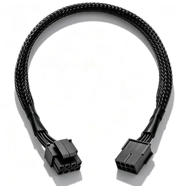 Main image of 8 Pin CPU Power Adapter, PCIe 8 Pin Female to CPU 8 pin (4+4 Detachable) Male EPS-12V Adapter Converter Sleeved Cable 13.3-inch(34cm)