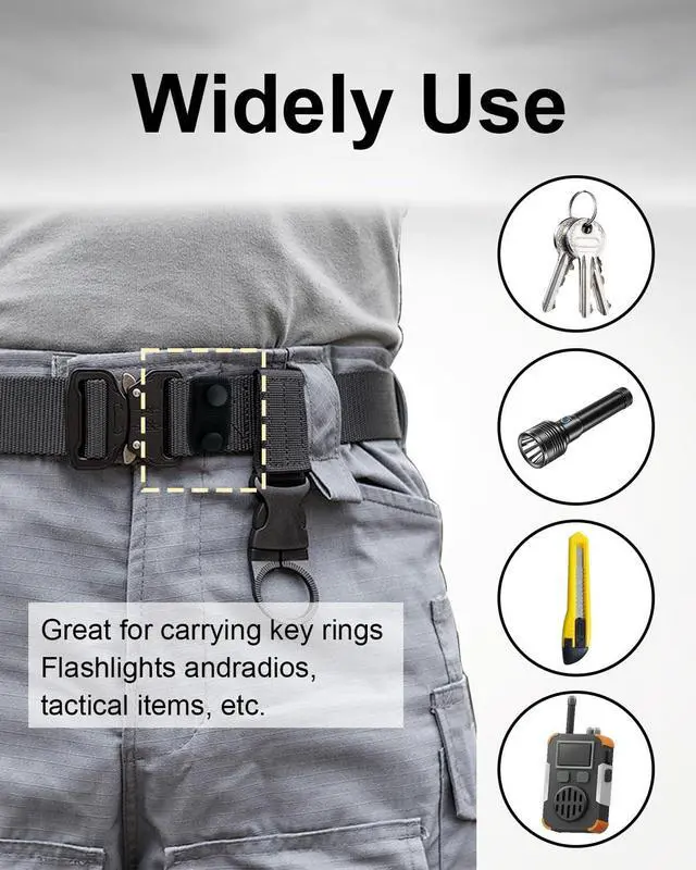 Alt view image 4 of 7 - 8-Pack Tactical Belt Keepers, 2" Nylon Double Snaps for Duty Belt
