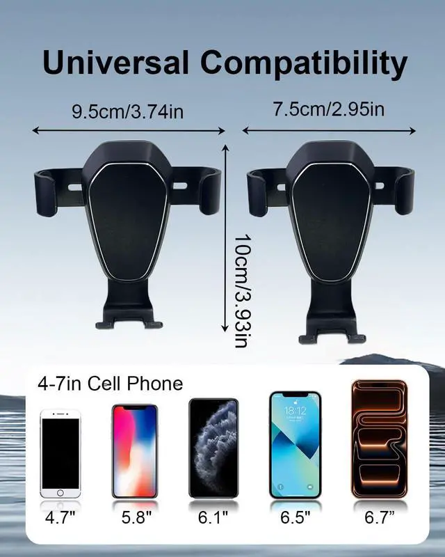 Alt view image 7 of 7 - Gravity Phone Holders for Round Air Vent