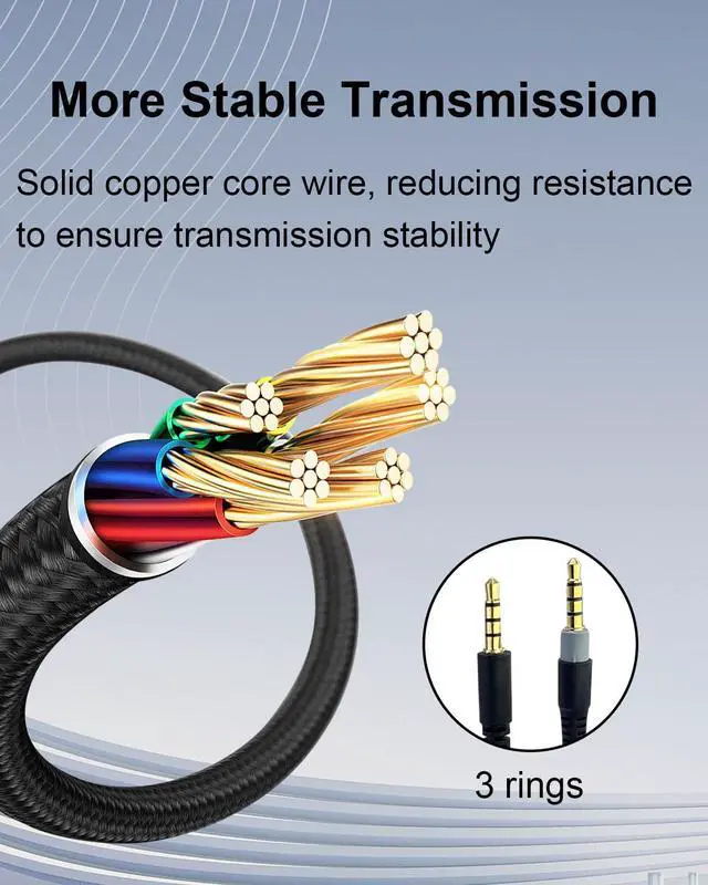 Alt view image 4 of 7 - Replacement Audio Cable for Kingston Hyperx Cloud Alpha