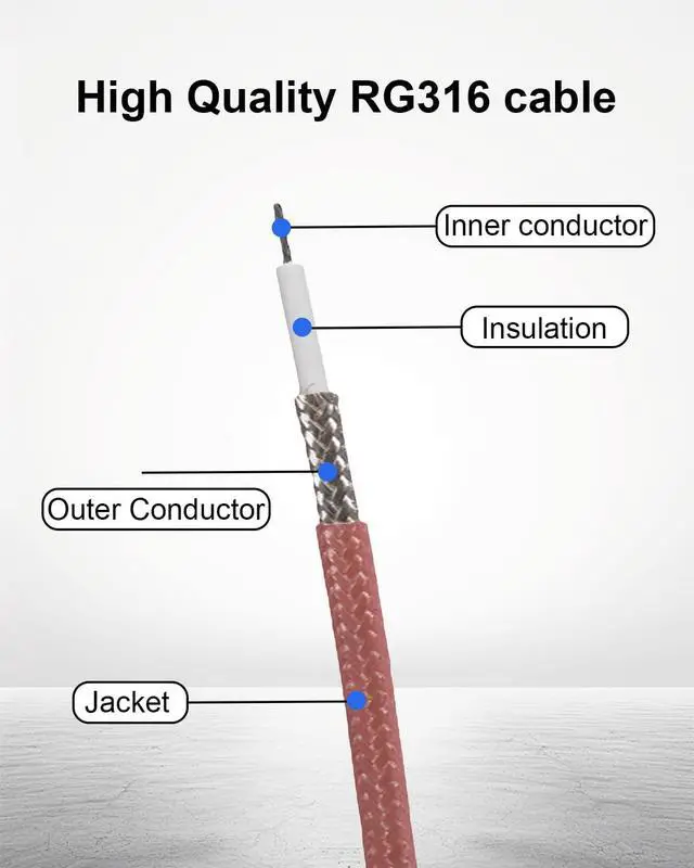 Alt view image 4 of 7 - F Male to Dual Female RG6 Coax Splitter Cable, 10cm