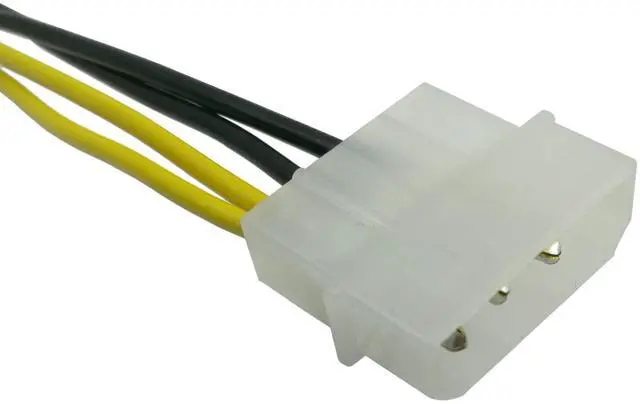 Alt view image 3 of 6 - (3-Pack) 4 Pin Molex Connector, LP4 Molex to ATX 4 Pin Connector Auxiliary Power Adapter Cable 9.5-inch (24cm)