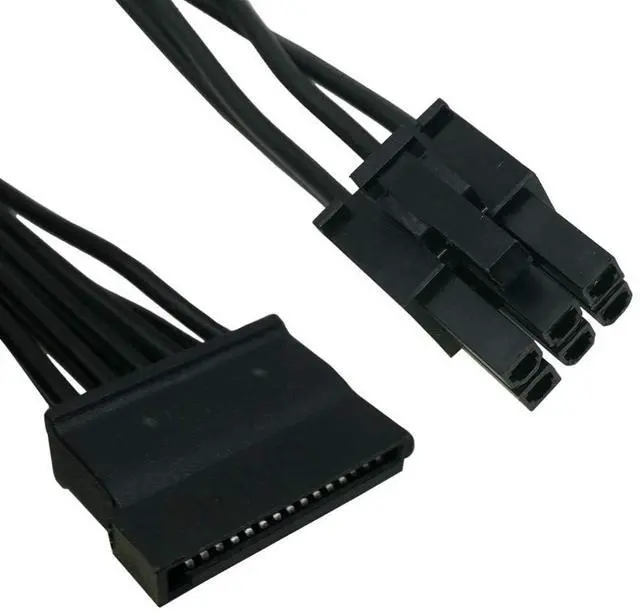 Alt view image 3 of 5 - SATA Power Cable for Thermaltake PSUs, 6 Pin to 3X 15 Pin SATA Hard Drive Adapter for Some Types of Thermaltake Modular PSUs 20-in(50cm)
