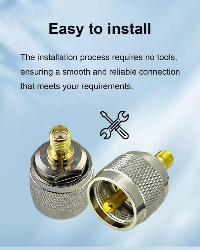 Alt view image 6 of 7 - 2PCS RF coaxial Coax SMA Female to UHF Male PL-259 Adapter