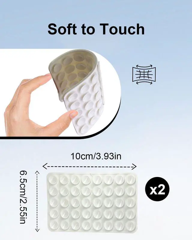 Alt view image 4 of 7 - 2-Pack Double Sided Suction Cup Phone Grip, Silicone, White