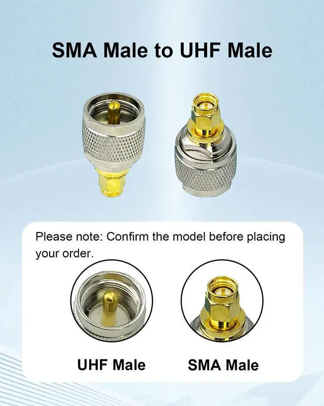 Alt view image 2 of 7 - 2Pack SMA Male to UHF Male PL259 RF Coaxial Adapter