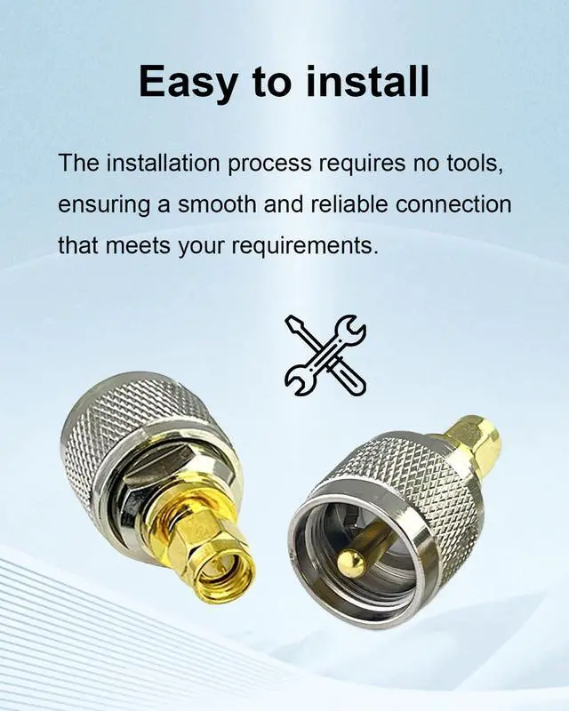 Alt view image 7 of 7 - 2Pack SMA Male to UHF Male PL259 RF Coaxial Adapter