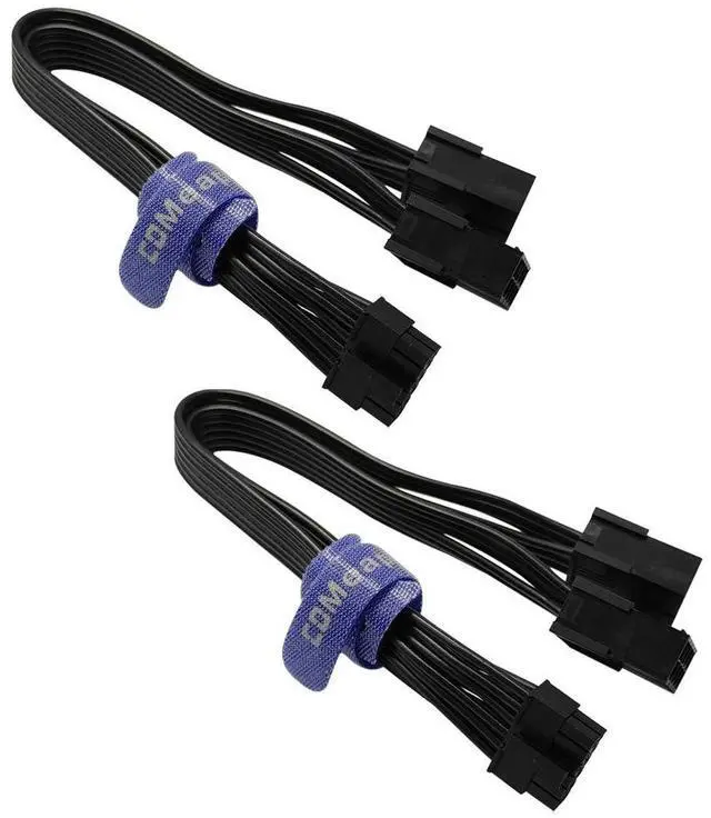 Main image of (2-Pack) 12 Pin GPU Cable, Dual PCIe 8 Pin Female to Mini 12 Pin Male GPU Power Adapter Extension for NVIDIA GeForce RTX 30 Series 9.5-inch (24cm)