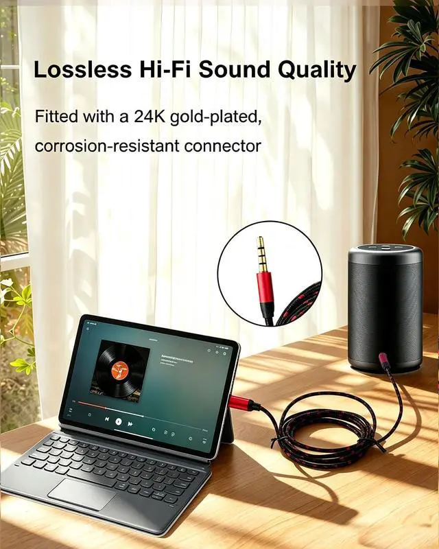 Alt view image 3 of 7 - USB C to 3.5mm TRRS Audio Cable, 3.3ft Type C Auxiliary Cable
