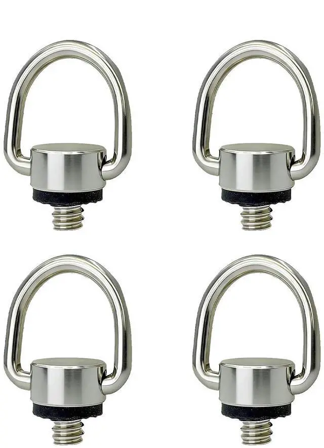 Main image of 4-Pack 1/4"-20 D Ring Camera Screw Adapter, Silver