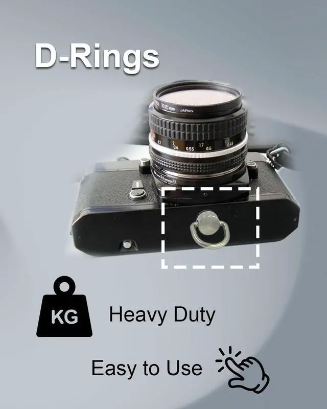 Alt view image 3 of 7 - 4-Pack 1/4"-20 D Ring Camera Screw Adapter, Silver