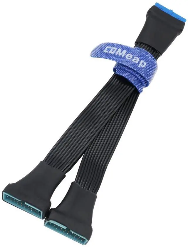 Main image of USB 3.0 Header Splitter Extension Cable, Small Mini USB 3.0 19/20 Pin 1 to 2 Y Splitter Internal Adapter for Motherboard 5.9-inch (15cm)