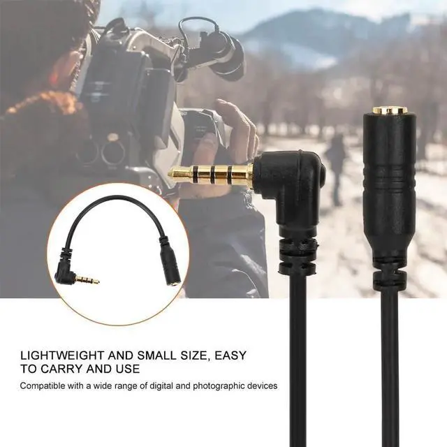 Alt view image 2 of 3 - 3.5mm Earphone Headphone Adapter Connector TRS to TRRS Converter Cable Line