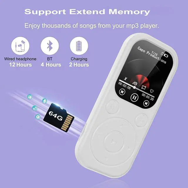 Alt view image 5 of 5 - MP3/MP4 Music Player black 8GB