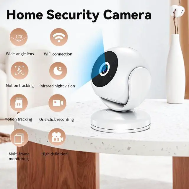 Alt view image 2 of 7 - A5 Wide-Angle Home Camera with High-Definition Night Vision and WIFI for Indoor Security Monitoring and Intelligent CameraA5 Wide-Angle Home Camera with High-Definition Night Vision and WIFI for Indoo