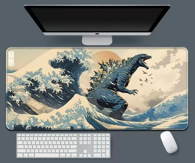 Main image of Japanese Sea Wave Large Mouse Pad Gaming Mouse Pad XXL Art Large Mouse Pad Keyboard Mat Desk Mat Non-Slip Rubber Base