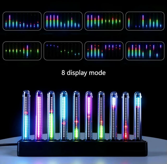 Alt view image 2 of 3 - LED Spectrum Lamp Pick up Sound Simulation Glow Spectrum Atmosphere Lamp Sound Control Music Spectrum